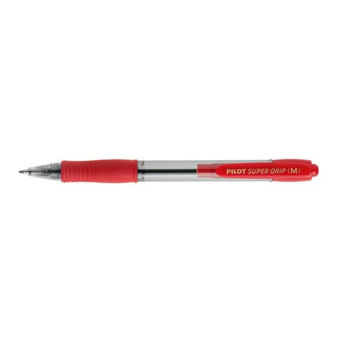 Penna a sfera a scatto Pilot BPGP Supergrip 1 mm rosso 001442